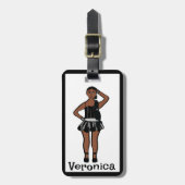 Black Silver Dancer #3 Gepäckanhänger (Vorderseite vertikal)