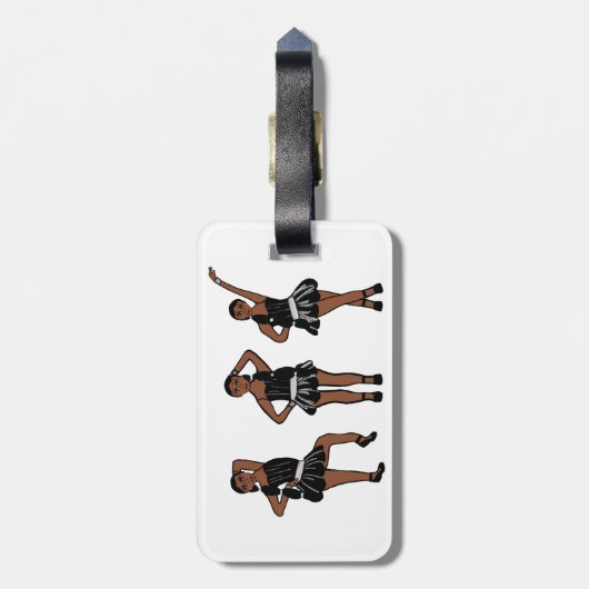 Black Silver Dancer #3 Gepäckanhänger (Rückseite vertikal)