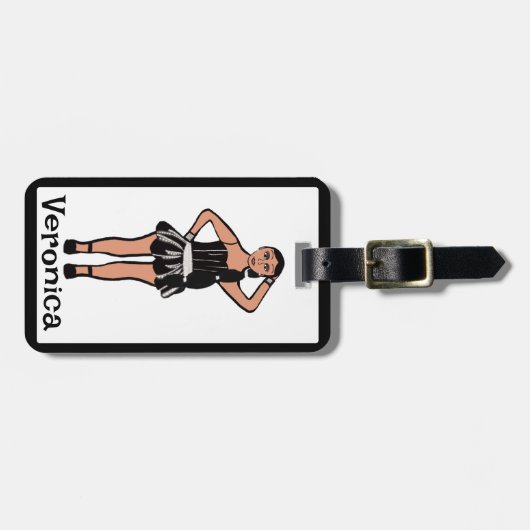 Black Silver Dancer #4 Gepäckmarke Gepäckanhänger (Vorderseite horizontal)