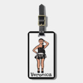 Black Silver Dancer #4 Gepäckmarke Gepäckanhänger (Vorderseite vertikal)