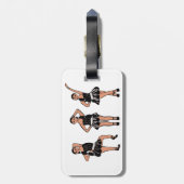 Black Silver Dancer #4 Gepäckmarke Gepäckanhänger (Rückseite vertikal)