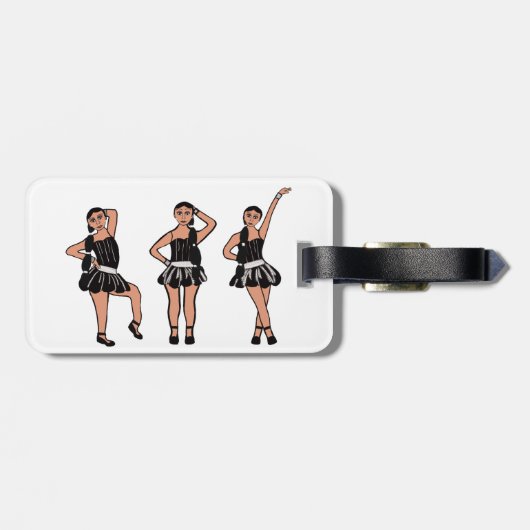 Black Silver Dancer #4 Gepäckmarke Gepäckanhänger (Rückseite horizontal)