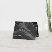 Black & Silver Danke-Card Dankeskarte (Vorderseite)