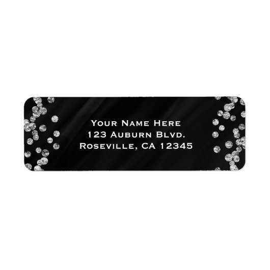 Black & Silver Diamond Bling Glam Sparkle Party (Vorne)