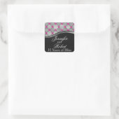 Black Silver Diamond Strip Umschlag Aufkleber (Tasche)