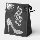 Black & Silver Disco Ball & Heelses Gefälligkeitsb Geschenkschachtel (Rückseite)
