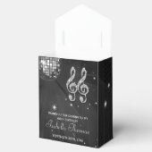 Black & Silver Disco Ball & Heelses Gefälligkeitsb Geschenkschachtel (Geöffnet)