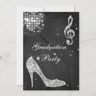 Black & Silver Diskothek Ball Sparkasse Heels Absc Einladung