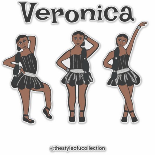 Black Silver Dress #1 Aufkleber (Vorderseite)