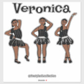 Black Silver Dress #1 Aufkleber (Blatt)