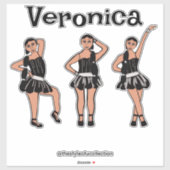 Black Silver Dress #2 Aufkleber (Blatt)