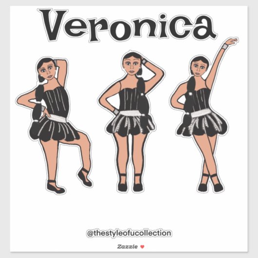 Black Silver Dress #2 Aufkleber (Blatt)