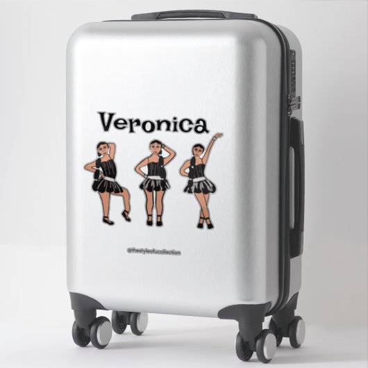 Black Silver Dress #2 Aufkleber (Koffer)