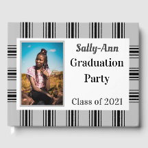 Black Silver Foto Graduation Party