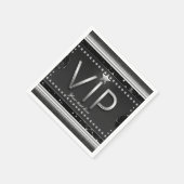 Black & Silver Glam Stars VIP-Ticket benutzerdefin Serviette (Ecke)