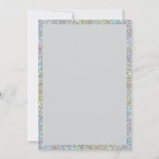 Black Silver Glitzer Brunch Bubbly Brautparty Einladung (Rückseite)