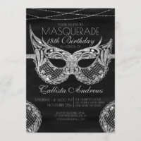 Black Silver Glitzer Lace Masquerade Geburtstag