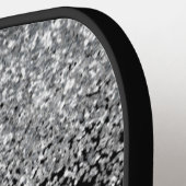 Black Silver Glitzer Pickleball Schläger (Linke Seite)