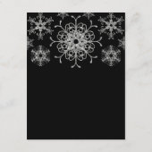 Black Silver Glitzer sieht Snowflakes RSVP Karte a (Rückseite)