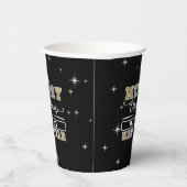 Black Silver & Gold Frohe Weihnachten Glück Neues Pappbecher (Rechts)