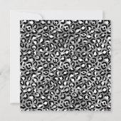 Black Silver Leopard Foil Gem Ribbon 40. Geburtsta Einladung (Rückseite)