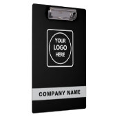 Black Silver Logo Template clipboard Klemmbrett (Rechts)