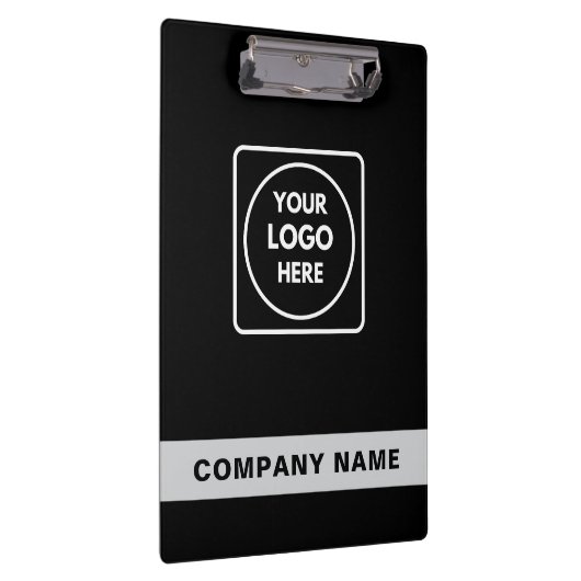 Black Silver Logo Template clipboard Klemmbrett (Rechts)