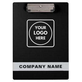 Black Silver Logo Template clipboard Klemmbrett
