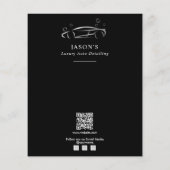 Black & Silver Luxury Auto Detailing Car Cleaning Flyer (Hinten)