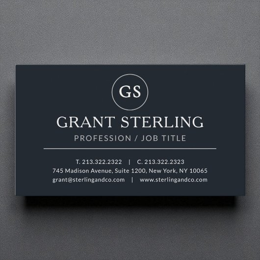 Black Silver Luxus Minimalistisch Beruflich Visitenkarte
