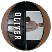 Black Silver Metallic Ball Name Foto Basketball (Vertikal)