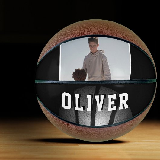 Black Silver Metallic Ball Name Foto Basketball