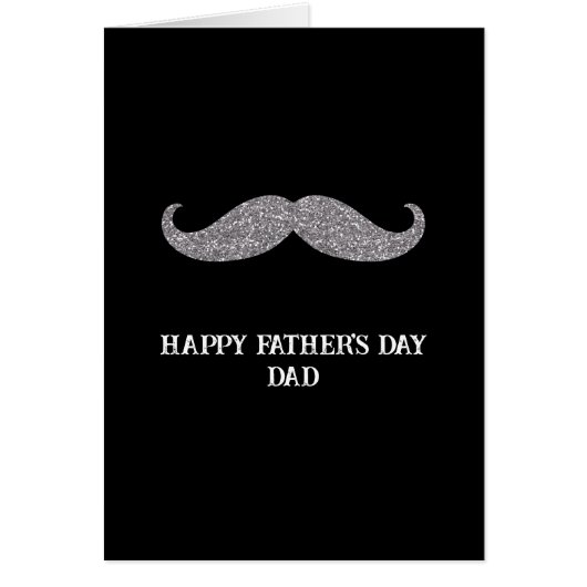 Black Silver Mustache Vatertag (Vorne)