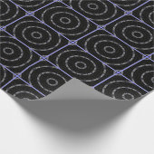 Black Silver n Blue Wrapping Paper Geschenkpapier (Ecke)