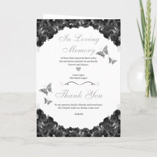 Black & Silver Quinceanera Butterfells Programm (Rückseite)