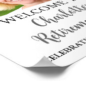Black Silver Retirement Party 8.5x11 Foto Poster (Ecke)