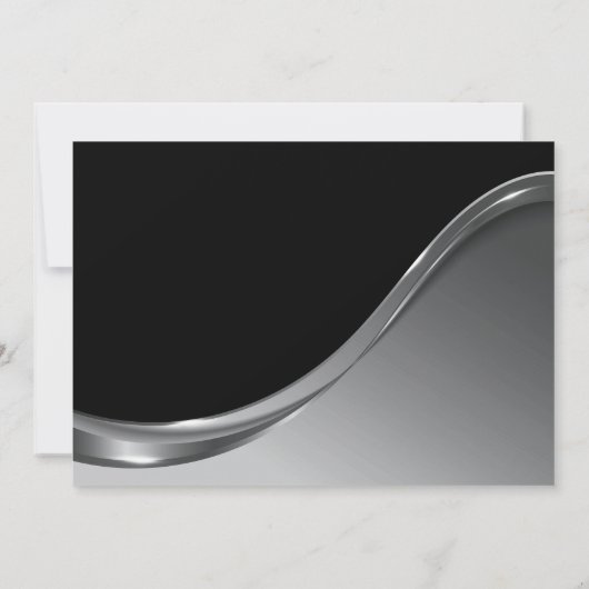 Black Silver Retirement Party Einladung (Rückseite)