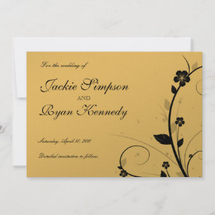 Black Silver Save the Date Einladung Blues Gold