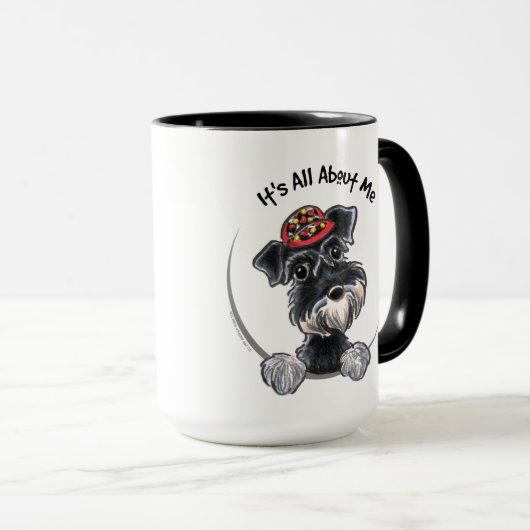 Black Silver Schnauzer IAAM Tasse (VorderseiteRechts)