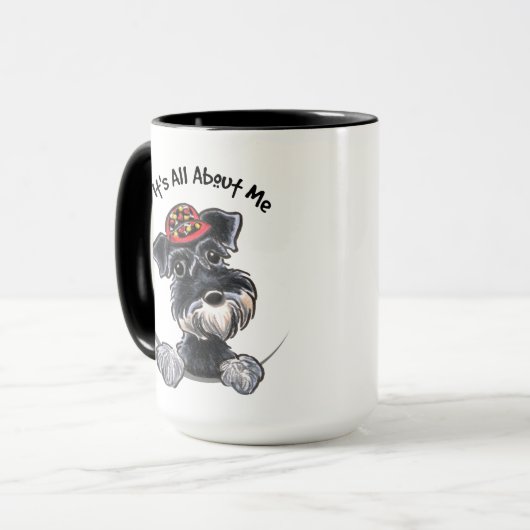 Black Silver Schnauzer IAAM Tasse (Vorderseite Links)