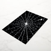 Black Silver Spider WebHalloween Folieneinladung (Gedreht)