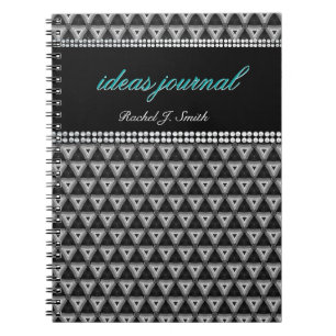Black Silver Triangle Individuelle Name Journal Notizblock