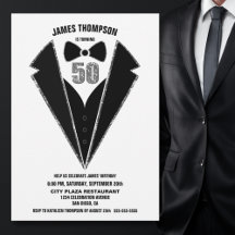 Black Silver Tuxedo 50. Geburtstagsparty