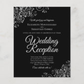 Black & Silver Wedding Reception BUDGET laden (Vorderseite)
