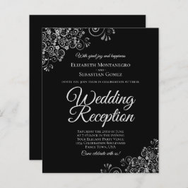 Black & Silver Wedding Reception BUDGET laden