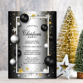 Black Silver Weihnachtsschmuck Weihnachts-Party Einladung