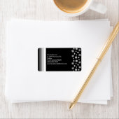 Black Silver White Christmas Address Label 1 Adressaufkleber (Insitu)