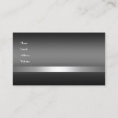 Black Silver White Visitenkarte (Rückseite)