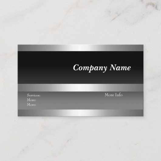Black Silver White Visitenkarte (Vorderseite)