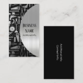 "Black & Silver Workshop Tools" - Visitenkarte 2 (Vorne/Hinten)